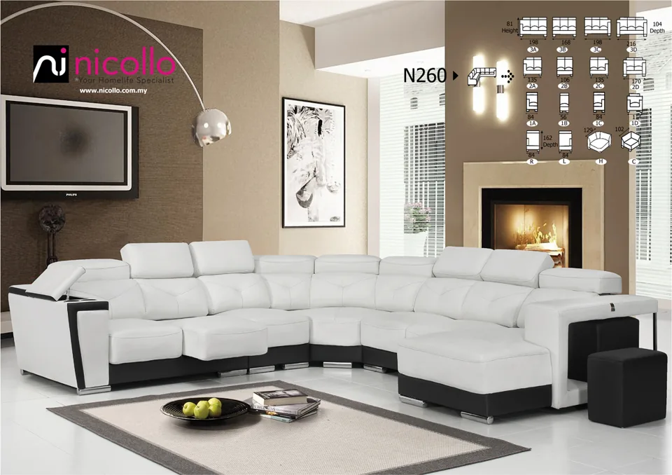 Nicollo N260 - corner sofas, original product photograph