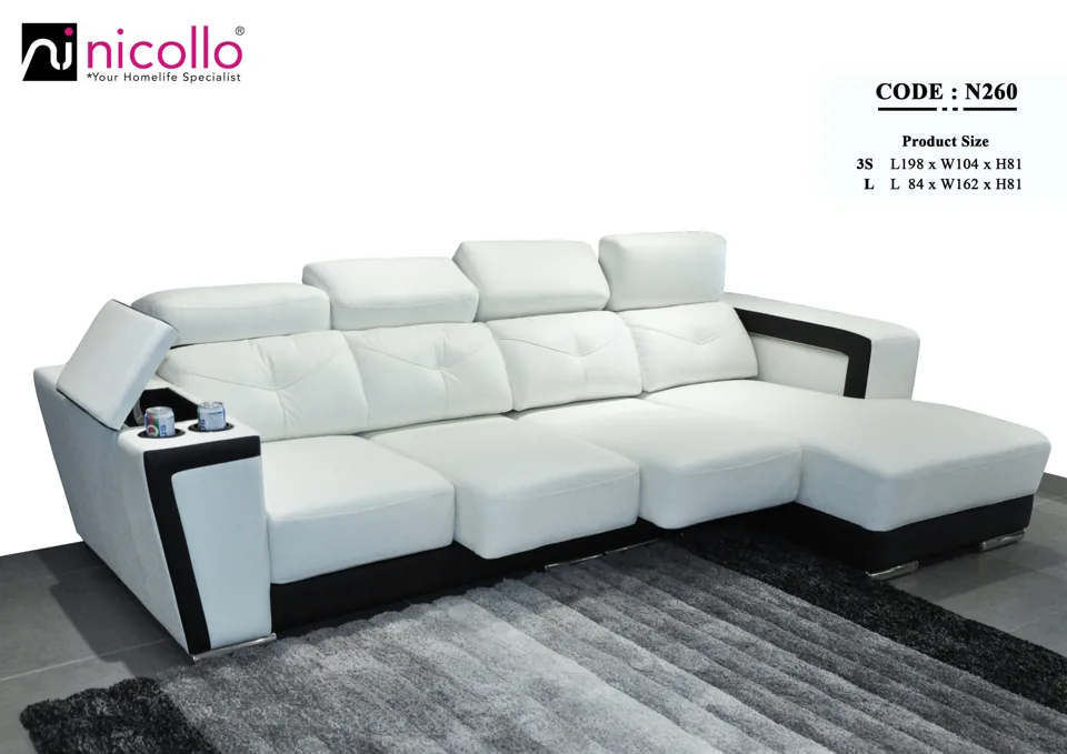 Nicollo N260-LS - l-shaped sofas, original product photograph