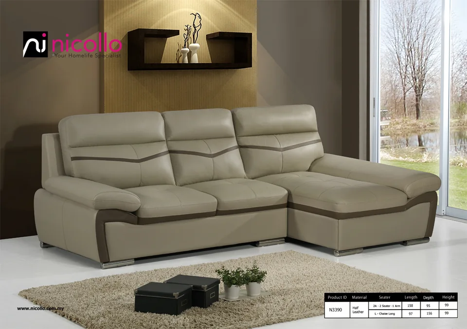 Nicollo N3390LS - l-shaped sofas, original product photograph