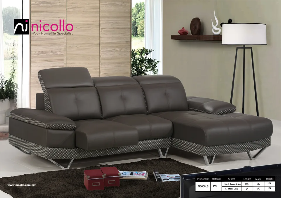 Nicollo N6060LS - l-shaped sofas, original product photograph