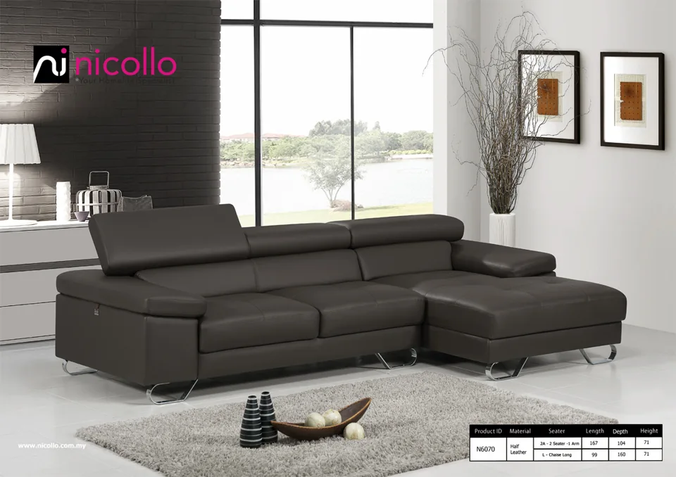Nicollo N6070LS - l-shaped sofas, original product photograph