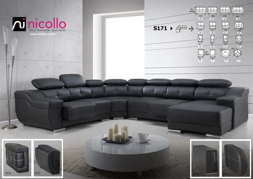 Nicollo S171 - corner sofas, original product photograph