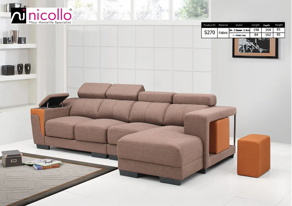 Nicollo S270 - l-shaped sofas, original product photograph